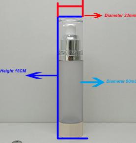 50ml AS transparent frosting airless pump bottle